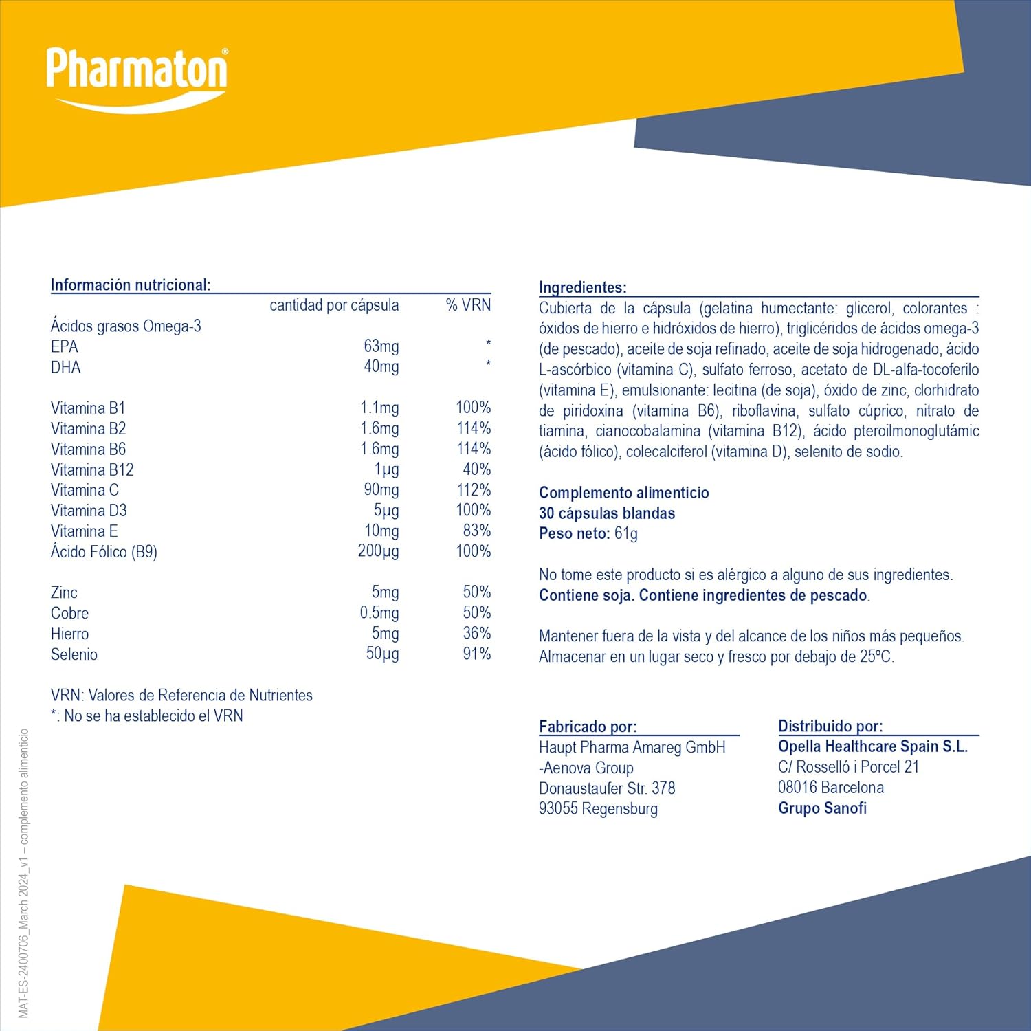 Pharmaton 50+ – productafbeelding